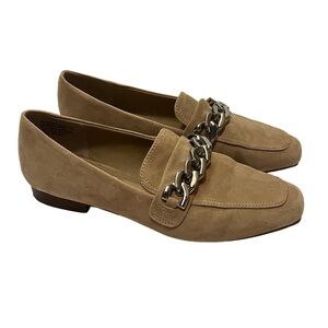 Steve Madden Rilynn Tan chain Loafers size 6